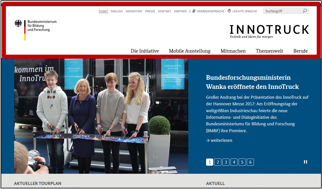 Abbildung Startseite www.innotruck.de.