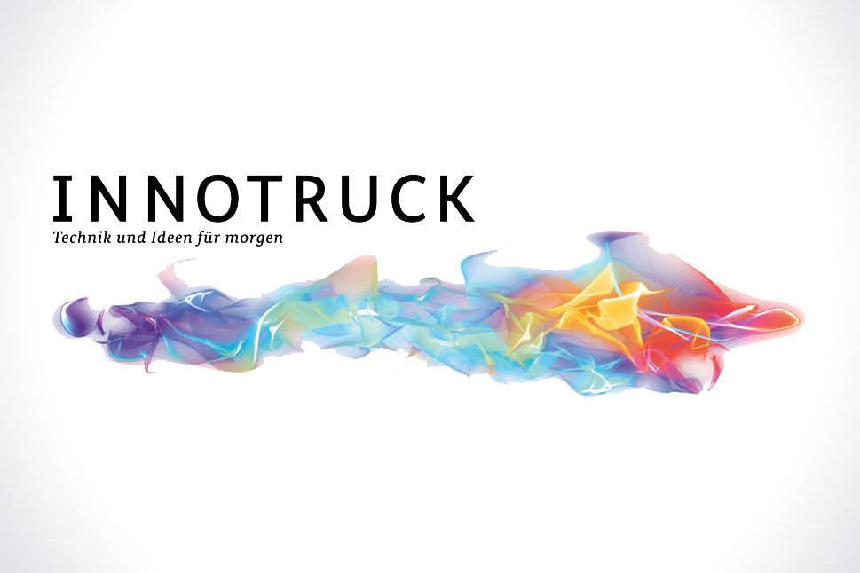 Bild zeigt Logo der Initiative InnoTruck mit folgendem Text: 'InnoTruck - Technik und Ideen für morgen'